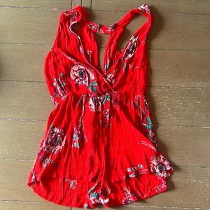Beachy floral romper